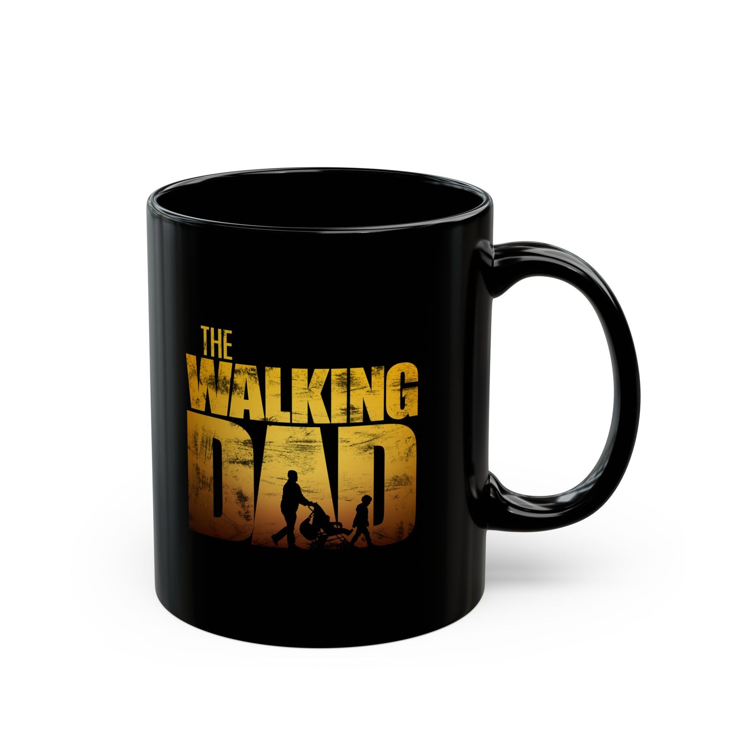 Walking Dad Black Mug - Perfect for Father's Day, Coffee Lovers, The Walking Dead Fans, Unique Gift, 11oz & 15oz Options