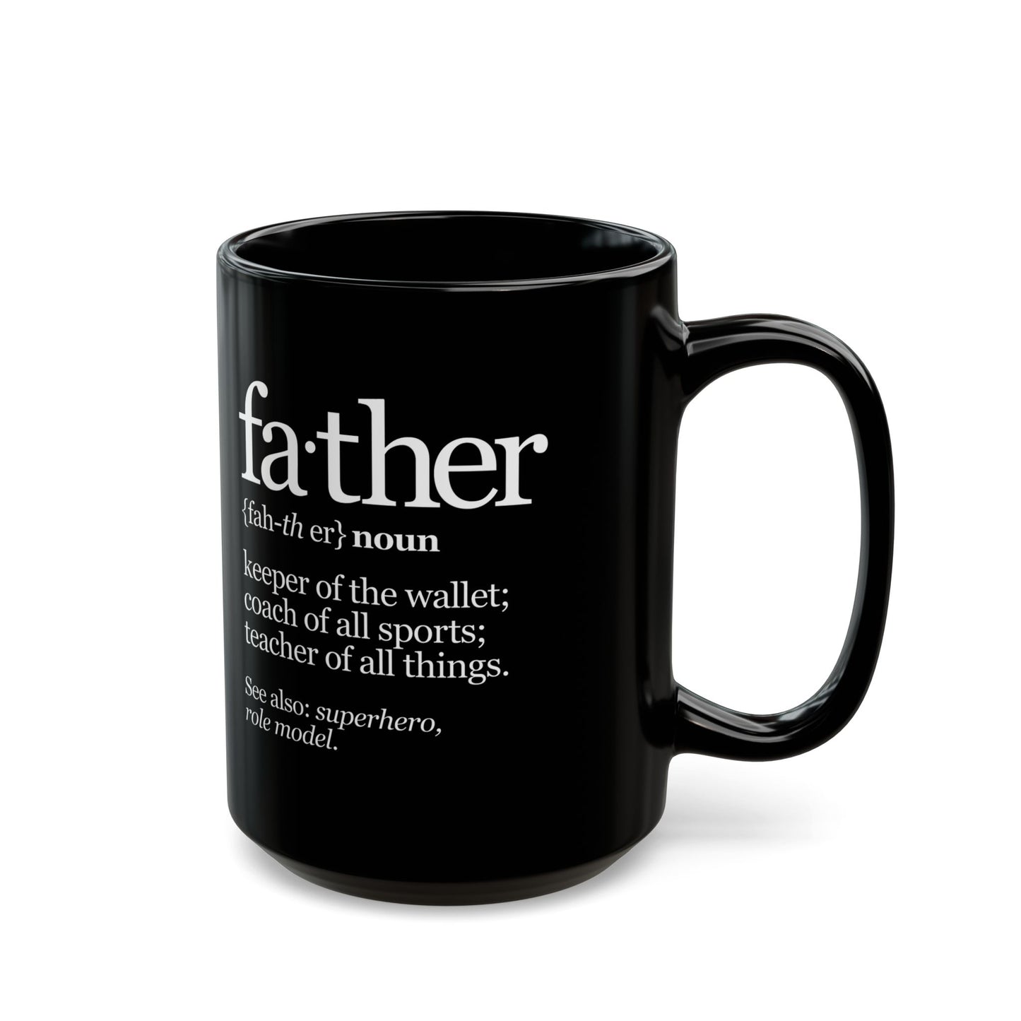 Mug Father Superhero 11oz/15oz Black