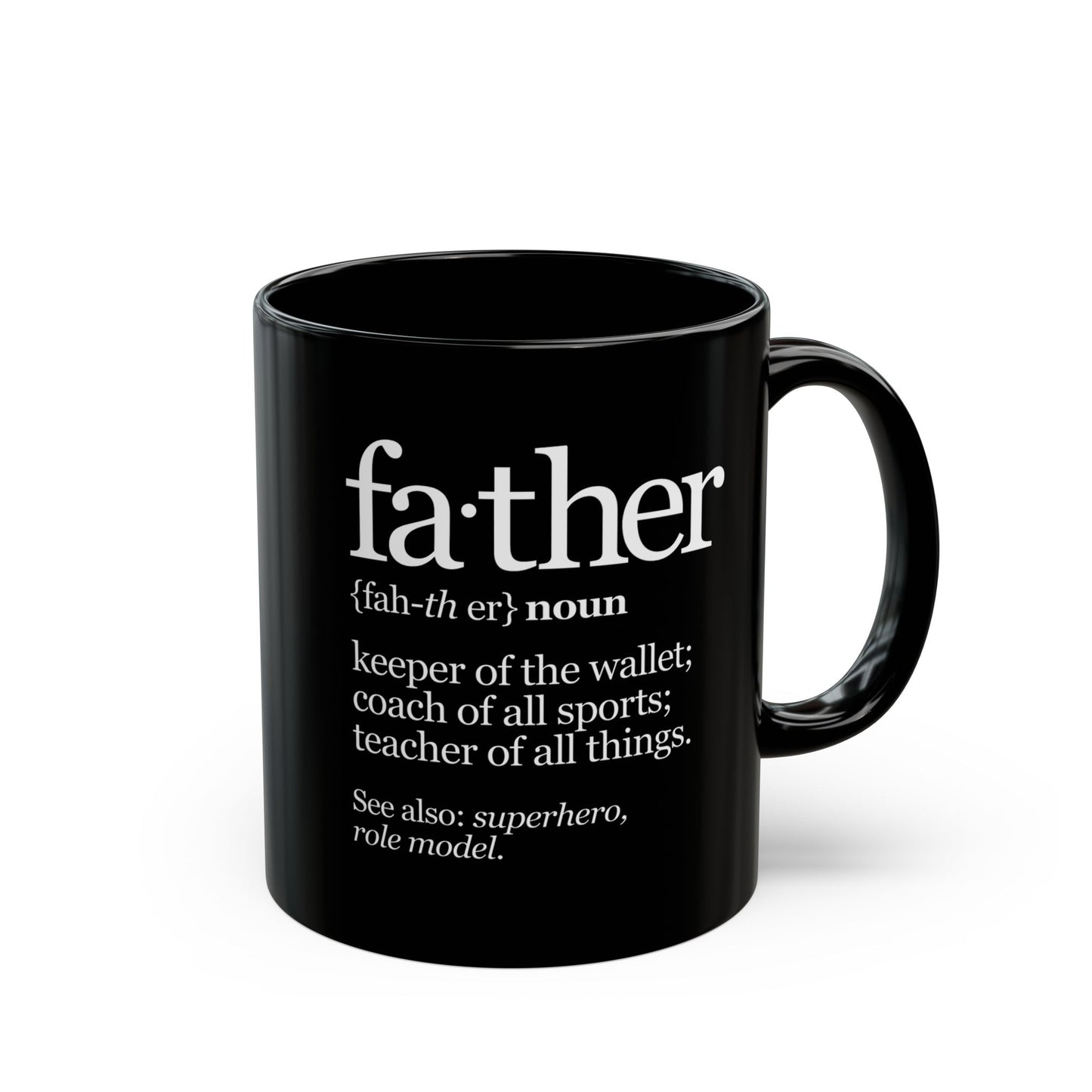 Mug Father Superhero 11oz/15oz Black