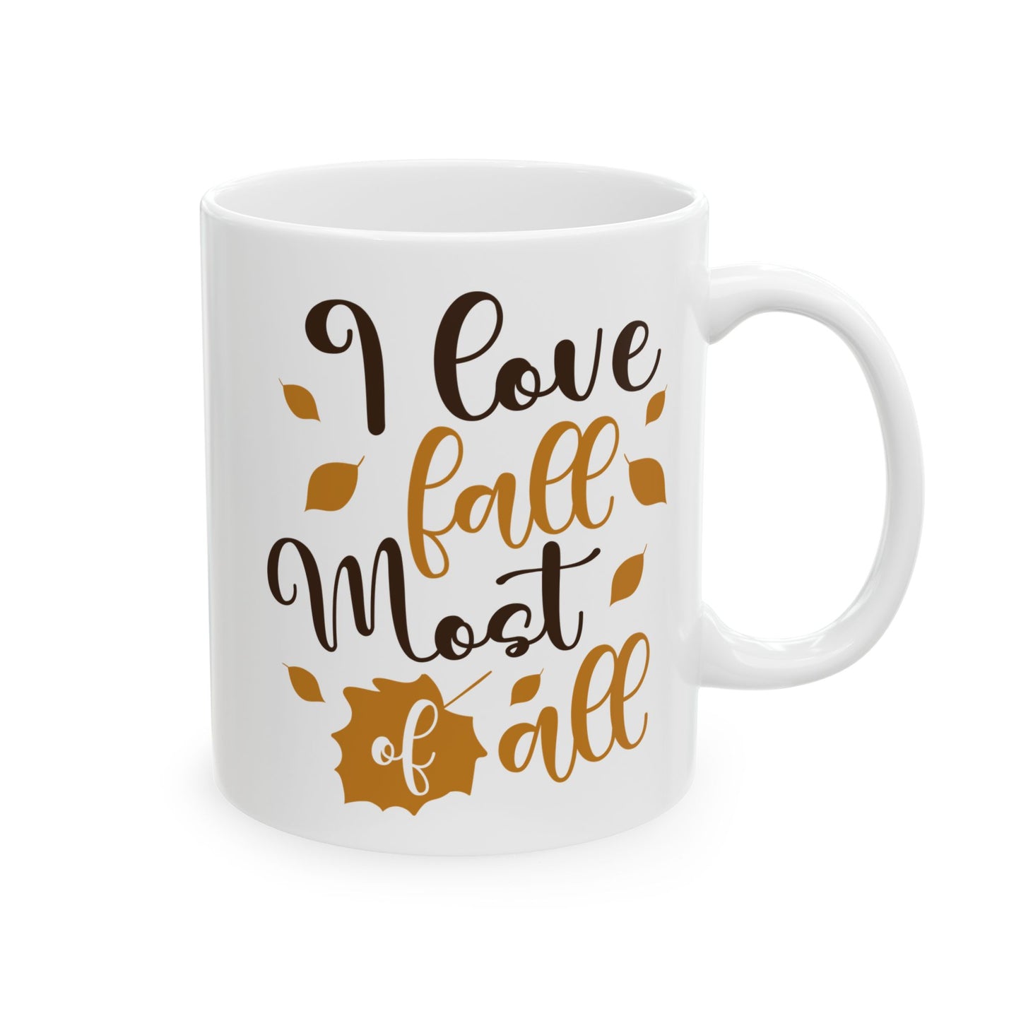 Cozy Fall Ceramic Mug, Cute Coffee Cup for Autumn, Gift for Thanksgiving, Cute Kitchen Decor, Fall Vibe Drinkware