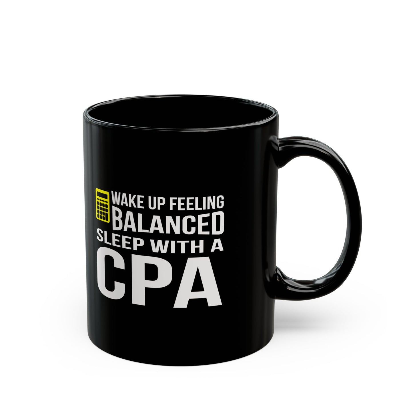 Balanced CPA Coffee Mug - Fun Gift for Accountants, Black Coffee Cup, Office Mug, Unique CPA Present, Funny Tax Season Mug