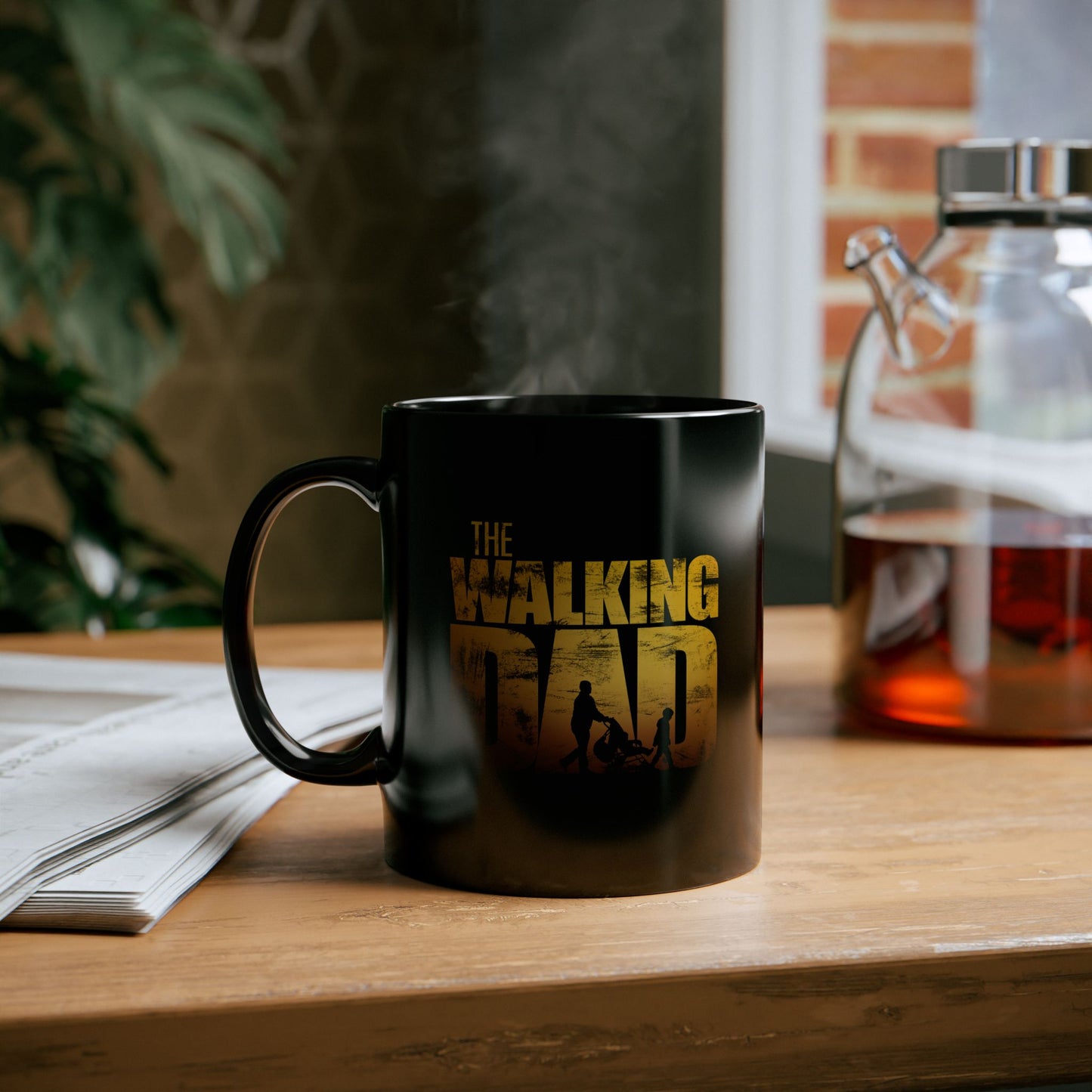 Walking Dad Black Mug - Perfect for Father's Day, Coffee Lovers, The Walking Dead Fans, Unique Gift, 11oz & 15oz Options