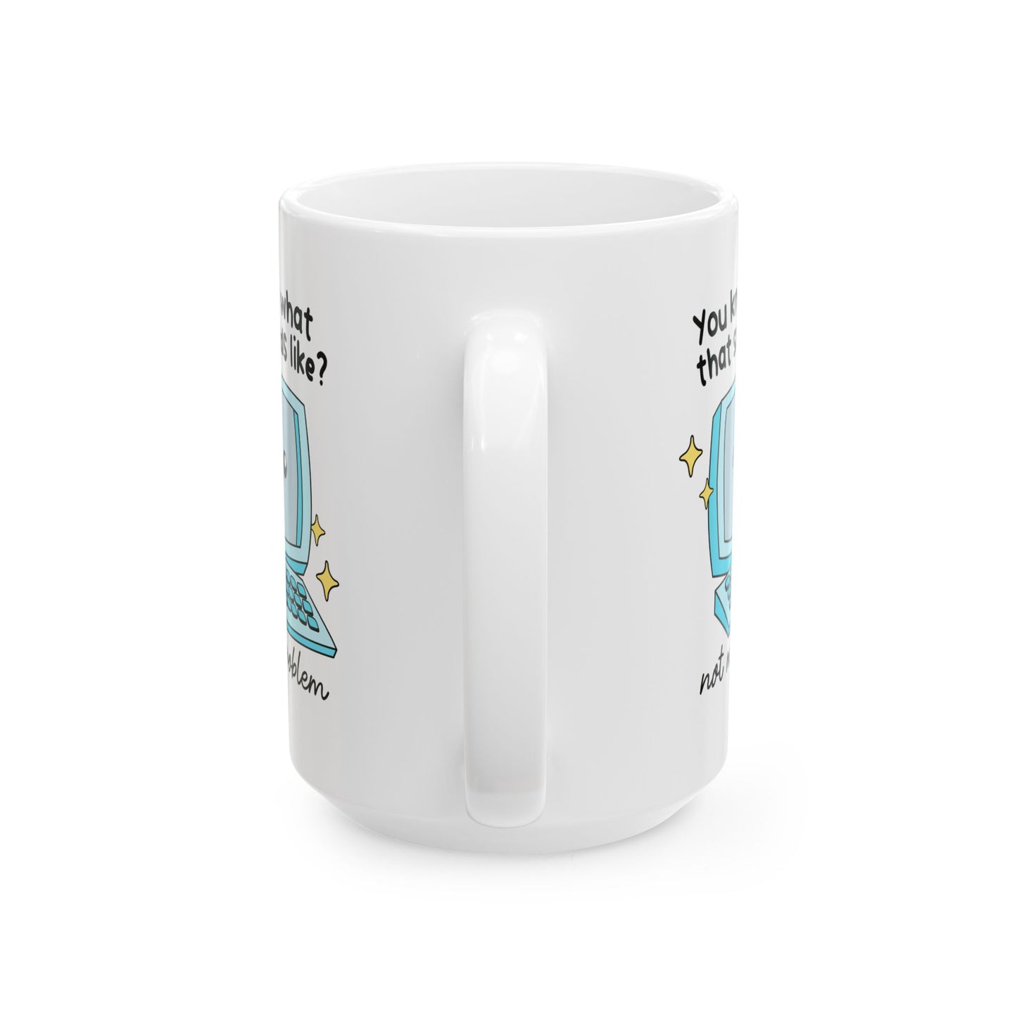 Retro Computer Laptop Mug - Fun Gift for Tech Lovers, Cute Coffee Cup, Nerdy Office Decor, Geeky Birthday Present, Humor for Programmers