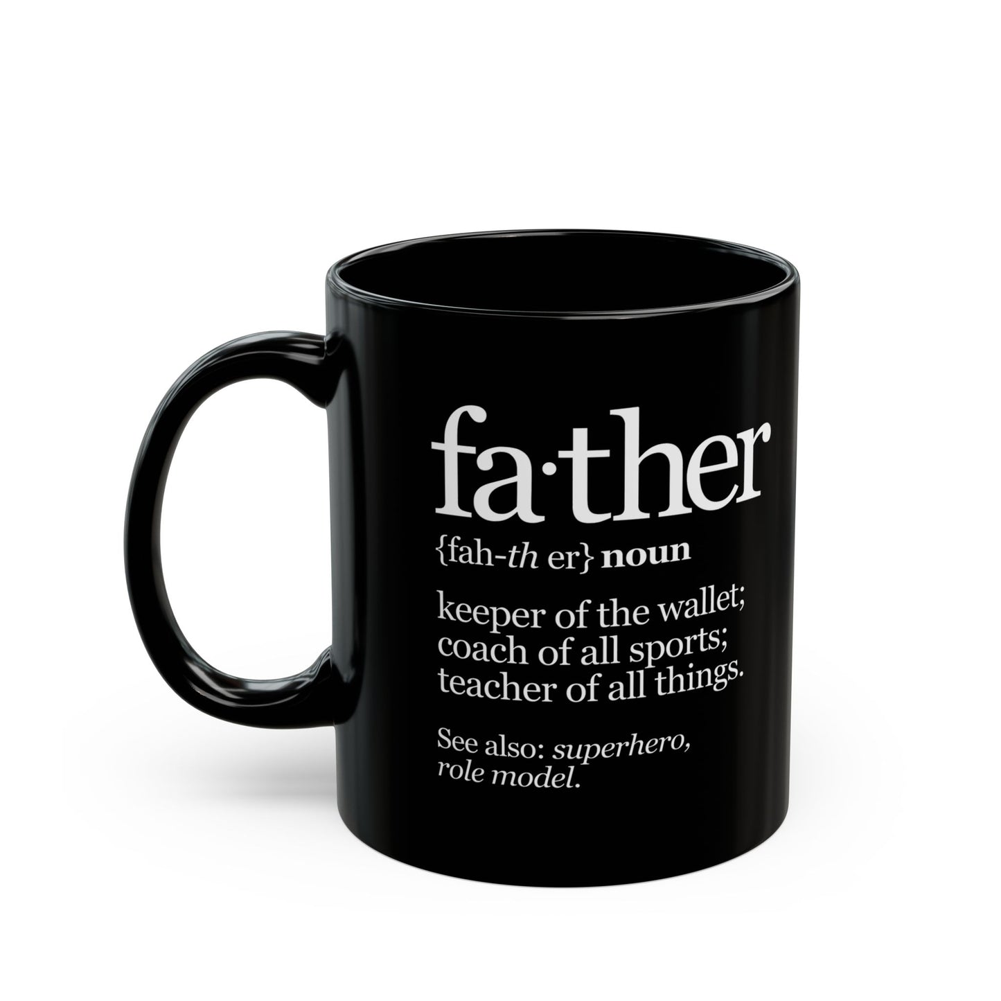 Mug Father Superhero 11oz/15oz Black