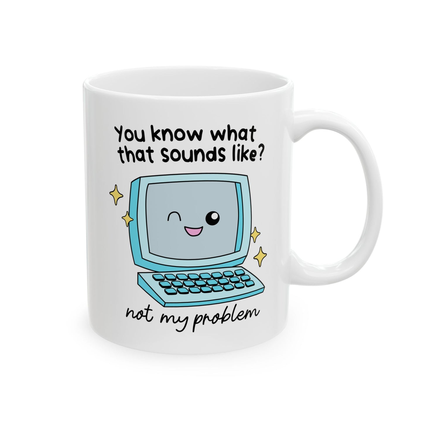 Retro Computer Laptop Mug - Fun Gift for Tech Lovers, Cute Coffee Cup, Nerdy Office Decor, Geeky Birthday Present, Humor for Programmers