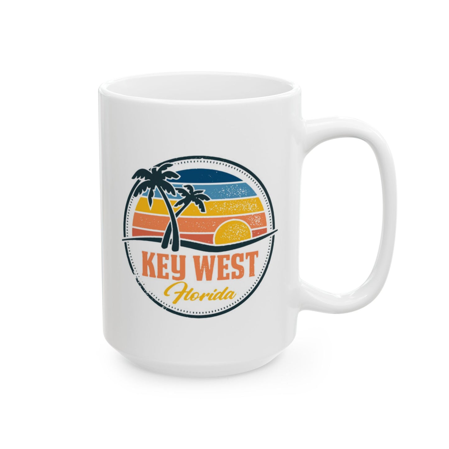 Key West Coastal Vibes Ceramic Mug, Perfect for Coffee Lovers, Beach House Decor, Gift for Ocean Enthusiasts, Vacation Memories, Summer Sips