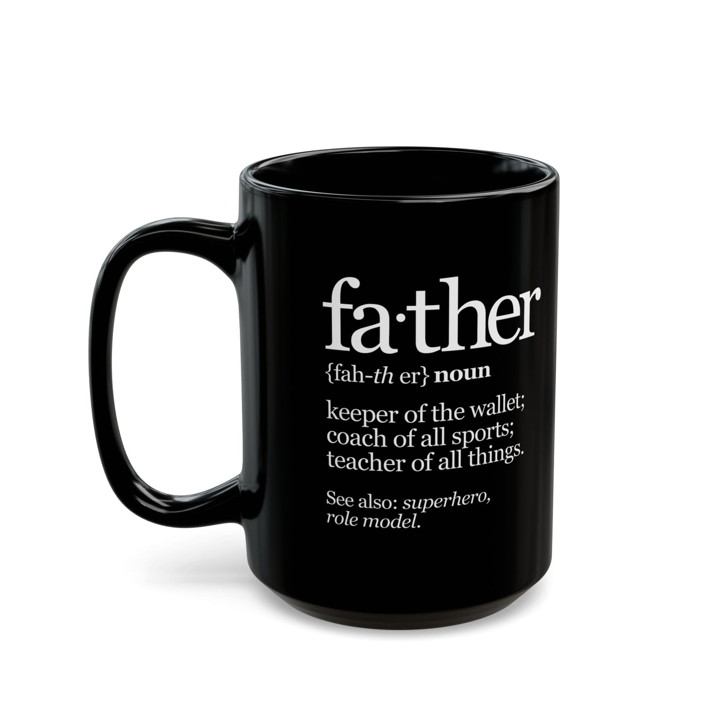 Mug Father Superhero 11oz/15oz Black