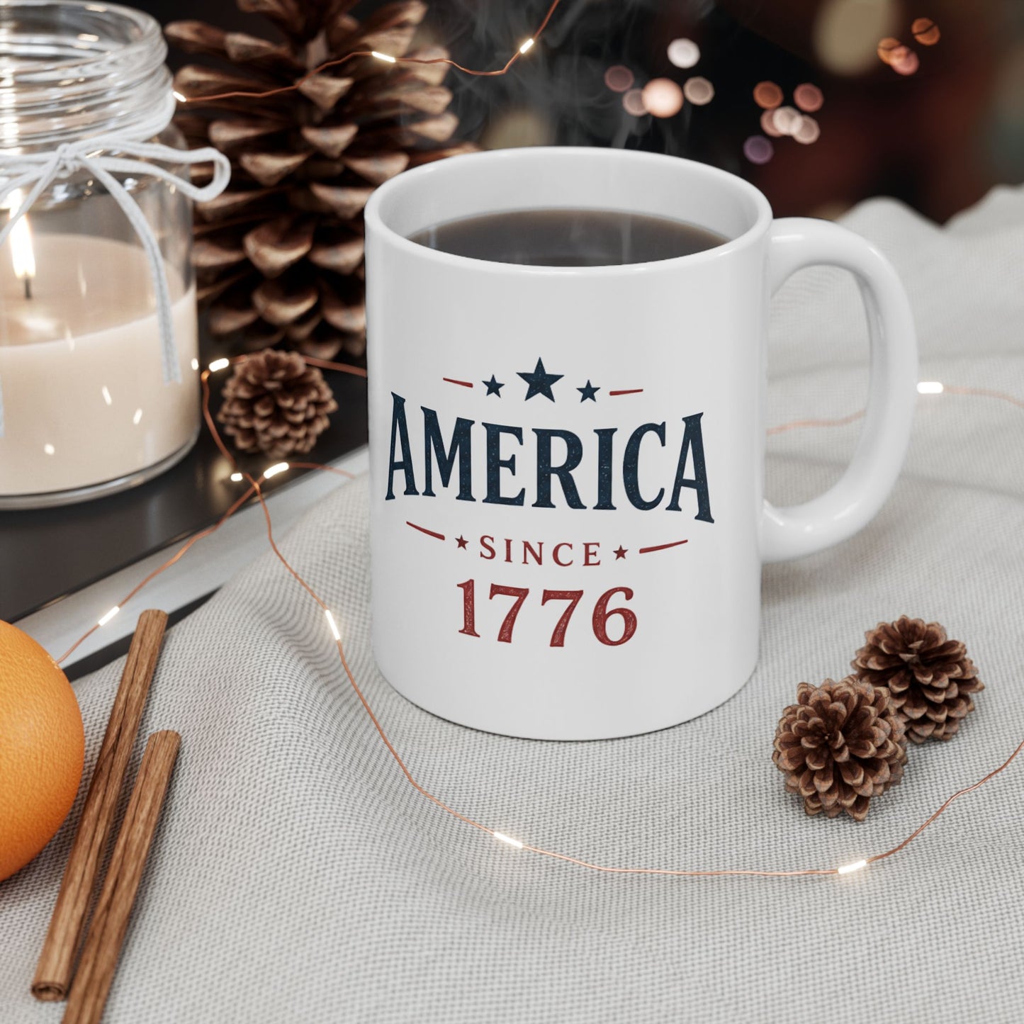 America Since 1776 Ceramic Mug — Patriotic USA Coffee Cup (11oz, 15oz)
