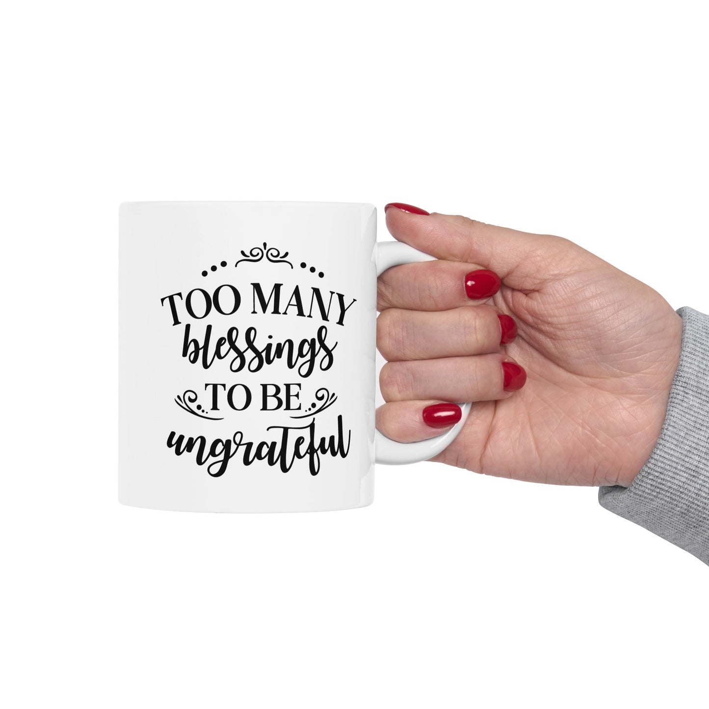 Inspirational Ceramic Mug, Gratitude Gift for Coffee Lovers, Motivational Cup for Home and Office, Ideal for Birthdays and Holidays