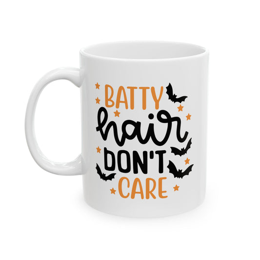 Halloween-Themed Ceramic Mug - Spooky Coffee Cup for Fall, Witch Decor, Bat Design, Perfect Gift for Halloween Lovers