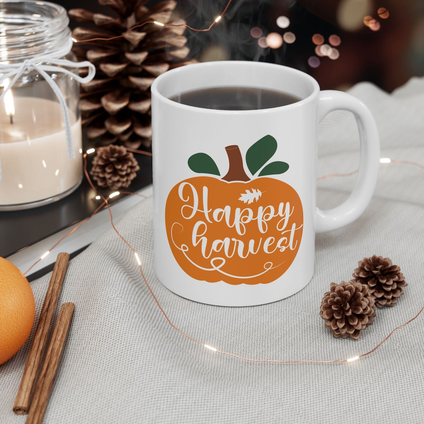 Festive Pumpkin Mug - Happy Harvest