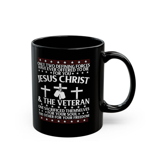 Inspirational Veteran Mug - Faith & Freedom Coffee Cup, Gift for Veterans, Christian Mug, Memorial Day, Patriotic Home Decor