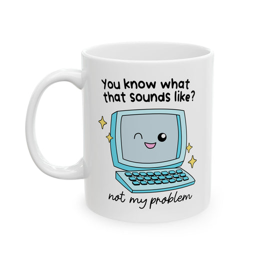 Retro Computer Laptop Mug - Fun Gift for Tech Lovers, Cute Coffee Cup, Nerdy Office Decor, Geeky Birthday Present, Humor for Programmers