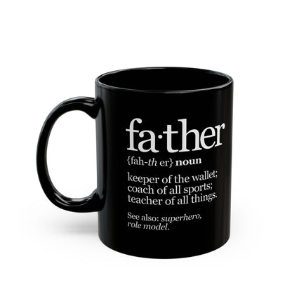 Mug Father Superhero 11oz/15oz Black