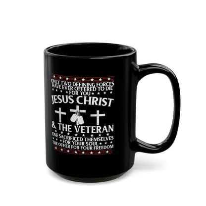 Inspirational Veteran Mug - Faith & Freedom Coffee Cup, Gift for Veterans, Christian Mug, Memorial Day, Patriotic Home Decor