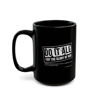 Inspirational Black Mug for Coffee Lovers, Faith-Based Gift, Motivational Drinkware, Church Gift, Christian Home Decor