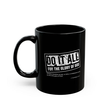 Inspirational Black Mug for Coffee Lovers, Faith-Based Gift, Motivational Drinkware, Church Gift, Christian Home Decor