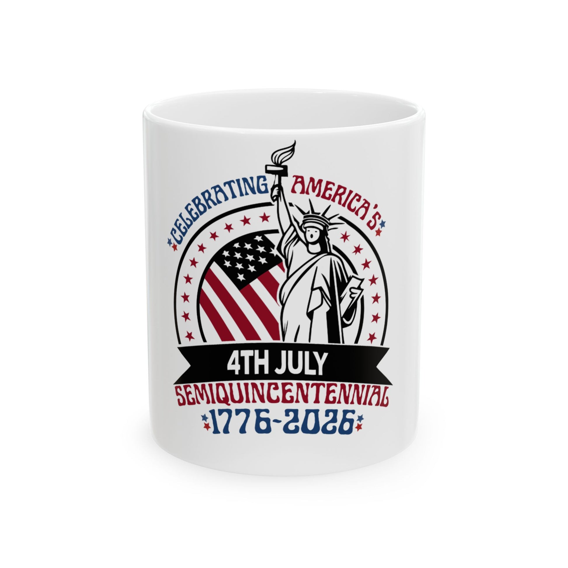 Statue of Liberty with "Celebrating America's 4th July Semiquincentennial 1776-2026" text.