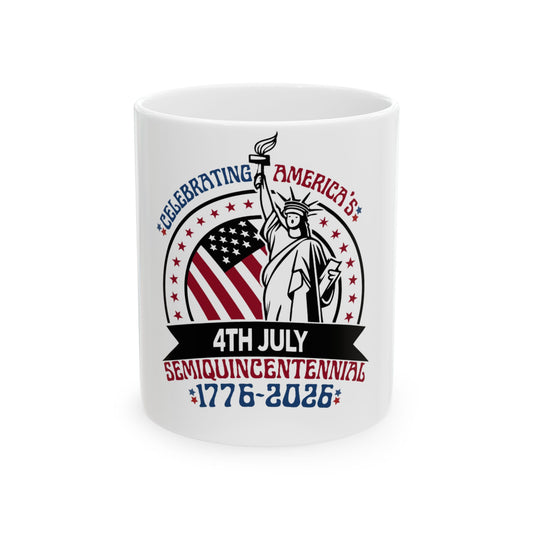 Statue of Liberty with "Celebrating America's 4th July Semiquincentennial 1776-2026" text.