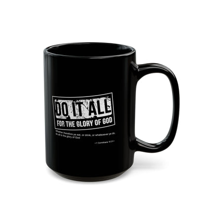 Inspirational Black Mug for Coffee Lovers, Faith-Based Gift, Motivational Drinkware, Church Gift, Christian Home Decor